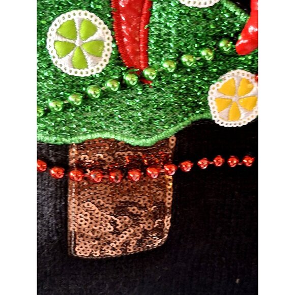Feliz Navidad Christmas Ugly Sweater With Embellishments & Bell Sleeves - Picture 10 of 16